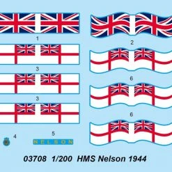 03708 | Trumpeter 1/200 HMS Nelson 1944 Battleship Plastic Model Kit -Trumpeter Sales Shop TRU 03708 53 1200x800 1