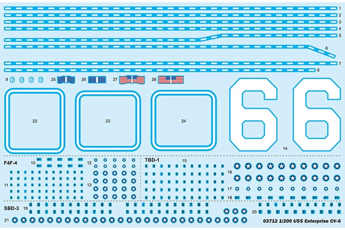 03712 | Trumpeter 1/200 USS Enterprise CV-6 Scaled Plastic Model Kit 5 03712 | Trumpeter 1/200 USS Enterprise CV-6 Scaled Plastic Model Kit - Image 3