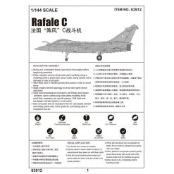 03912 | Trumpeter 1/144 Rafale C Fighter Jet Scaled Plastic Model Kit -Trumpeter Sales Shop TRU 03912 58 1200x800 1