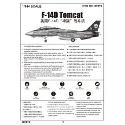 03919 | Trumpeter 1/144 F-14D Tomcat Fighter Jet Scaled Plastic Model Kit -Trumpeter Sales Shop TRU 03919 55 1200x800 1