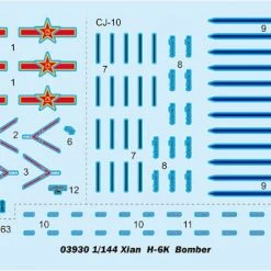 03930 | Trumpeter 1/144 Xian H-6K Strategic Bomber Scale Plastic Model Kit -Trumpeter Sales Shop TRU 039301 03 1200x800 1