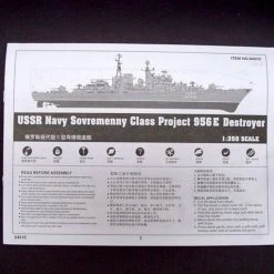 04515 | Trumpeter 1/350 USSR Sovremenny Class Project 956E Navy Destroyer Plastic Mod Kit -Trumpeter Sales Shop TRU 04515 53 1200x800 1