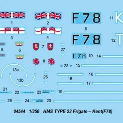 04544 | Trumpeter 1/350 HMS Kent (78) Type 23 Frigate Plastic Model Kit -Trumpeter Sales Shop TRU 04544 52 1200x800 1