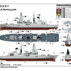 04550 | Trumpeter 1/350 HMS Type 45 Destroyer Plastic Model Kit -Trumpeter Sales Shop TRU 04550 07 1200x800 1