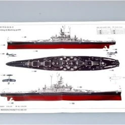 05306 | Trumpeter 1/350 USS Massachusetts BB-59 Battleship Plastic Model Kit -Trumpeter Sales Shop TRU 05306 53 1200x800 1