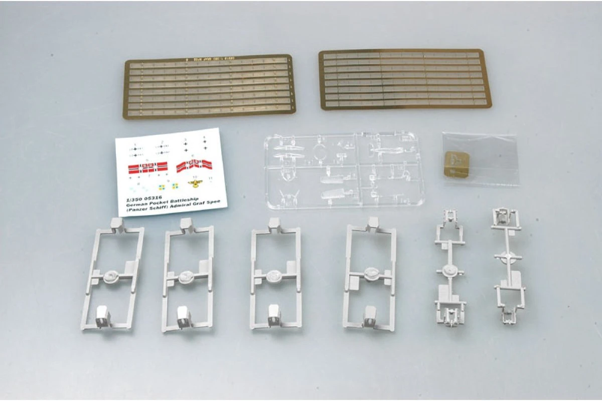 05316 | Trumpeter 1/350 German Pocket Battleship (Panzer Schiff) Admiral Graf Spee Battleship Plastic Model Kit 12 05316 | Trumpeter 1/350 German Pocket Battleship (Panzer Schiff) Admiral Graf Spee Battleship Plastic Model Kit - Image 10