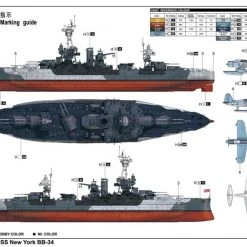 05339 | Trumpeter 1/350 USS New York BB-34 Battleship Plastic Model Kit -Trumpeter Sales Shop TRU 05339 60 1200x800 1