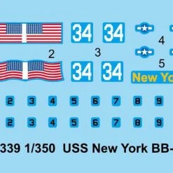 05339 | Trumpeter 1/350 USS New York BB-34 Battleship Plastic Model Kit -Trumpeter Sales Shop TRU 05339 61 1200x800 1