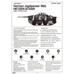 05524 | Trumpeter 1/35 German Jagdpanzer 38(t) Hetzer-Starr Self-Propelled Scaled Plastic Model Kit -Trumpeter Sales Shop TRU 05524 59 1200x800 1