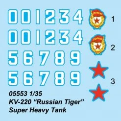05553 | Trumpeter 1/35 Russian Tiger KV-220 Super Heavy Tank Vehicle Scaled Plastic Model Kit -Trumpeter Sales Shop TRU 05553 67 1200x800 1