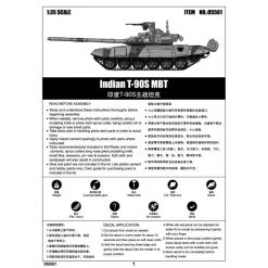 05561 | Trumpeter 1/35 Indian T-90S Main Battle Tank Scaled Plastic Model Kit -Trumpeter Sales Shop TRU 05561 57 1200x800 1
