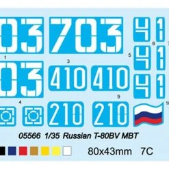 05566 | Trumpeter 1/35 Russian T-80BV Main Battle Tank Scaled Plastic Model Kit -Trumpeter Sales Shop TRU 05566 52 1200x800 1