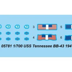05781 | Trumpeter 1/700 USS Tennessee BB-43 1941 Battleship Plastic Model Kit -Trumpeter Sales Shop TRU 05781 53 1200x800 1
