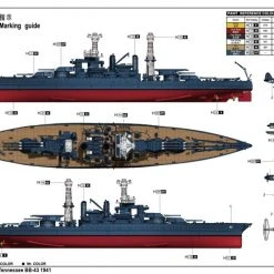 05781 | Trumpeter 1/700 USS Tennessee BB-43 1941 Battleship Plastic Model Kit -Trumpeter Sales Shop TRU 05781 54 1200x800 1