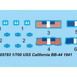 05783 | Trumpeter 1/700 USS California BB-44 1941 Battleship Plastic Model Kit -Trumpeter Sales Shop TRU 05783 61 1200x800 1