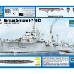05793 | Trumpeter 1/700 German Zerstorer Z-7 1942 Destroyer Plastic Model Kit -Trumpeter Sales Shop TRU 05793 03 1200x800 1