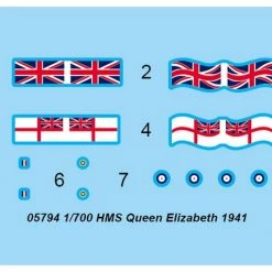 05794 | Trumpeter 1/700 HMS Queen Elizabeth 1941 Battleship Plastic Model Kit -Trumpeter Sales Shop TRU 05794 60 1200x800 1