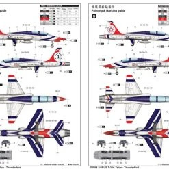 05809 | Trumpeter 1/48 US T-38A Talon Thunderbird Trainer Jet Scaled Plastic Model Kit -Trumpeter Sales Shop TRU 05809 53 1200x800 1