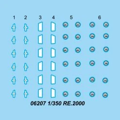 06207 | Trumpeter 1/350 Re.2000 Aircraft Sets (6Pcs) For Aircraft Carrier Scaled Plastic Model Kit -Trumpeter Sales Shop TRU 06207 53 1200x800 1