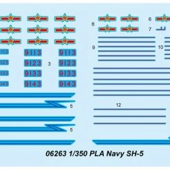 06263 | Trumpeter 1/350 PLA Navy SH-5 Aircraft Sets (6Pcs) For Aircraft Carrier Scaled Plastic Model Kit -Trumpeter Sales Shop TRU 06263 54 1200x800 1