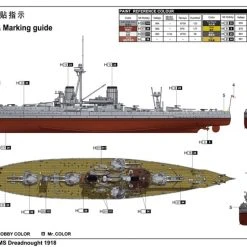 06706 | Trumpeter 1/700 HMS Dreadnought 1918 Battleship Plastic Model Kit -Trumpeter Sales Shop TRU 06706 54 1200x800 1