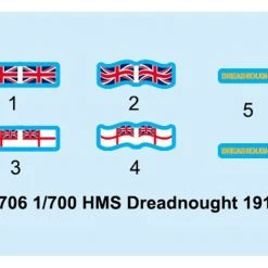 06706 | Trumpeter 1/700 HMS Dreadnought 1918 Battleship Plastic Model Kit -Trumpeter Sales Shop TRU 06706 58 1200x800 1