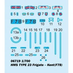 06719 | Trumpeter 1/700 British Royal Navy HMS Type 23 Kent (F78) Frigate Scaled Plastic Model Kit -Trumpeter Sales Shop TRU 06719 02 1200x800 1