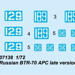 07138 | Trumpeter 1/72 Russian BTR-70 APC (Late Version) Armoured Personnel Carrie Scaled Plastic Model Kit -Trumpeter Sales Shop TRU 07138 53 1200x800 1