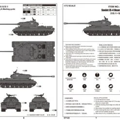 07143 | Trumpeter 1/72 Soviet JS-4 Heavy Tank Scaled Plastic Model Kit -Trumpeter Sales Shop TRU 07143 54 1200x800 1