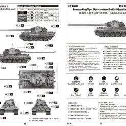 07161 | Trumpeter 1/72 German King Tiger Porsche Turret Tank W/ 105mm Kwk L/68 Scaled Plastic Model Kit -Trumpeter Sales Shop TRU 07161 04 1200x800 1