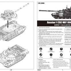 09507 | Trumpeter 1/35 Russian T-72B2 Main Battle Tank Scaled Plastic Model Kit -Trumpeter Sales Shop TRU 09507 59 1200x800 1