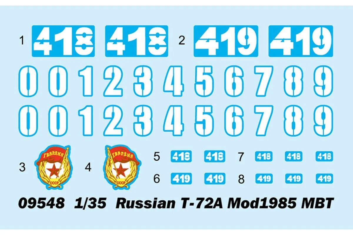 09548 | Trumpeter 1/35 Russian 1985 T-72A Main Battle Tank Scaled Plastic Model Kit 5 09548 | Trumpeter 1/35 Russian 1985 T-72A Main Battle Tank Scaled Plastic Model Kit - Image 3
