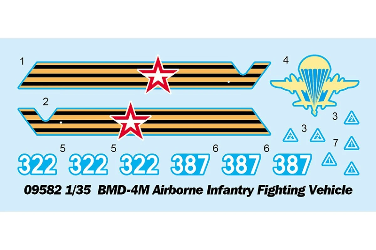 09582 | Trumpeter 1/35 BMD-4M Airborne Infantry Fighting Vehicle Scaled Plastic Model Kit 5 09582 | Trumpeter 1/35 BMD-4M Airborne Infantry Fighting Vehicle Scaled Plastic Model Kit - Image 3