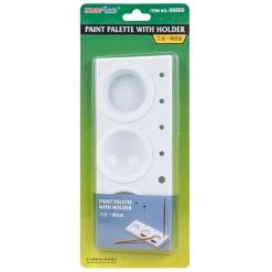09960 | Trumpeter Master Tools Modelers Paint Palette W/ Brush Holder